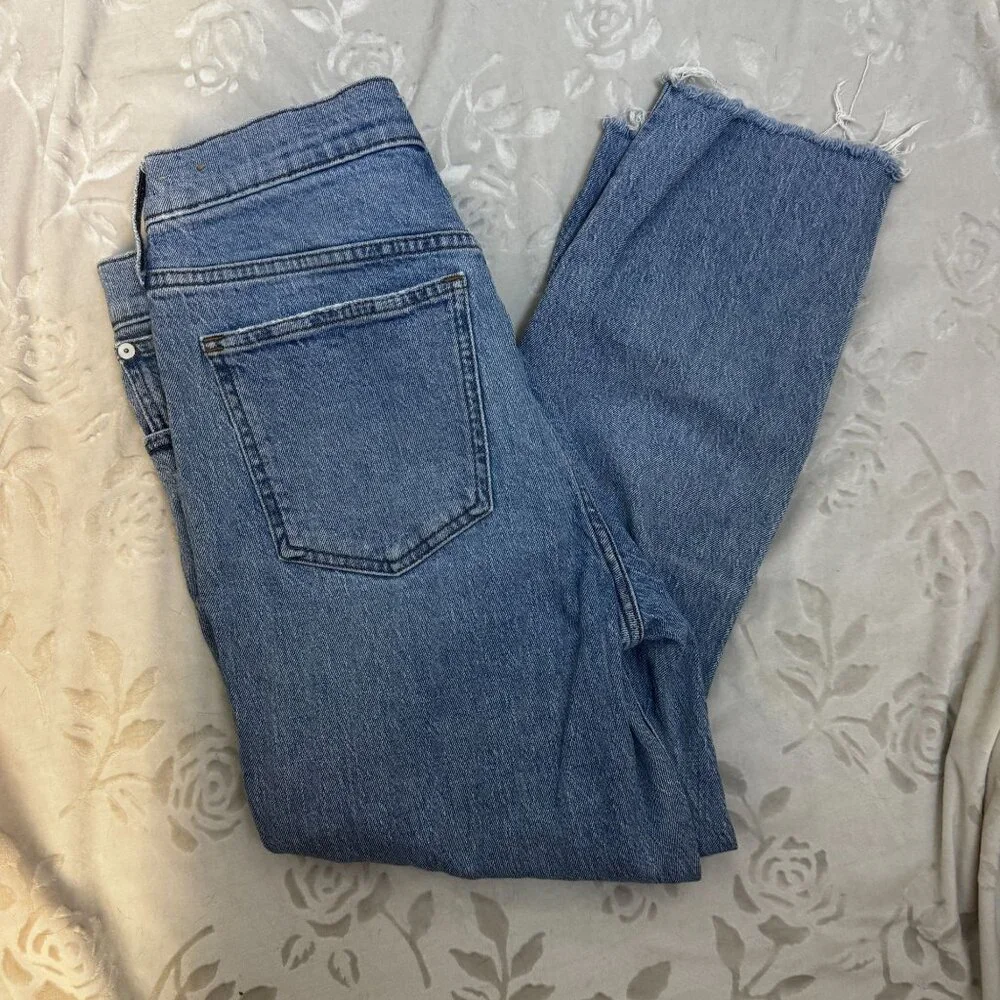 Madewell High-Rise Distressed Raw-Hem Denim Jeans The Perfect Vintage Jean 29 - Picture 1 of 8